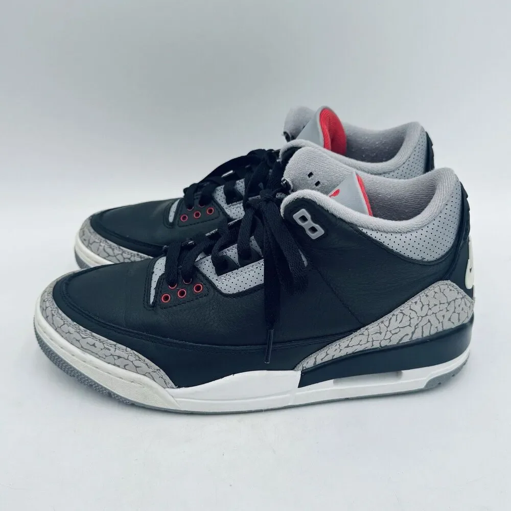 Jordan 3 Black Cement 2024 Men's Size 8.5 DN3707-010 Gently Worn Nice Pre-Owned